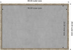 Amanti Art Silver Framed Magnetic Board 26x38 Large Vision Board for use with Magnets, 100% Metal Sheet to Display Items as Office Decor or for Home Organization in mudroom, Kitchen or Kids Room