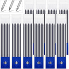 Spakon 60 Pcs 2.8mm Lead Refill Carpenter Construction Pencils Marker Lead Refills Dry Mechanical Woodworking Pencil Tools for Writing Drawing Drafting (Black)