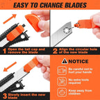 JOYUMY 3 Pack Utility Knife Box Cutter Retractable, Compact Box Knife for Cartons, Cardboard and Boxes, with 10 Piece 18mm Wider Snap-off Blade Razor Sharp Blade, Perfect for Office and Home Use