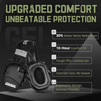 PROHEAR 022 Upgraded Electronic Shooting Earmuffs with Gel Cooling Ear Cushions - 29dB SNR Noise Reduction for Hunting & Gun Range, 5X Sound Amplification, 4 Omnidirectional Mics, HD Speakers,Black