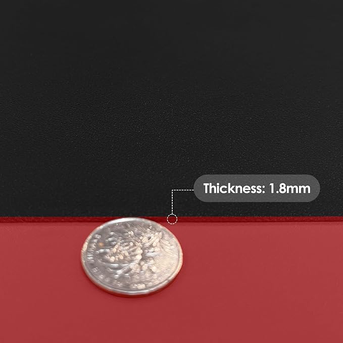 Zinkooat Leather Table Cover,1.8mm Thick,54x98 Inch Table Protector,Table Protector for Dining Room Table,Dining Table Cover,Table Cover Protector,Kitchen Table Cover(Black+Wine Red,54x98)