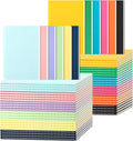 ALKALO 60 Pack Colorful Lined Notebooks for Writing, Journals Bulk, A5 Composition Books, 8.3x5.5 Inch, 60 Pages, 30 Sheets Sketchbooks for Office School Travel Supplies (Lined-60 pack, 12 Colors)