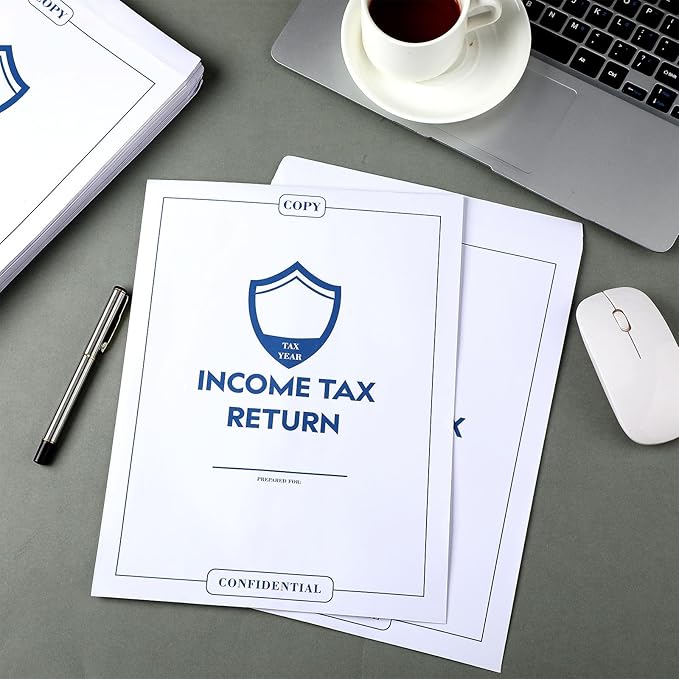 Engrowtic 100 Pcs Income Tax Return Envelope for Tax Preparers 9 x 12 Inches Open End Security Envelopes for Office Business Legal Documents Catalog Paper Mailing, White