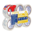 TegmenSeal Heavy Duty Clear Packing Tape with Dispenser Combo for Shipping, Moving & Storage,Thicker Clear Packing Tape, 1.88 inches Wide, 60 Yards Per Roll, 6 Pack 360 Total Yards