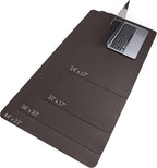 Vine Creations Leather Desk Mat 24" x 17", Desk Protector, PU Leather Desk Pad, Non Slip Small Desk Pad Mat, Desk Blotter, Desk Pads on Top of Desks, Home or Office Small Desk Mat (Dark Brown)