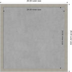 Amanti Art Grey Framed Magnetic Board 26x26 Medium Vision Board for use with Magnets, 100% Metal Sheet to Display Items as Office Decor or for Home Organization in mudroom, Kitchen or Kids Room