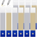 Spakon 60 Pcs 2.8mm Lead Refill Carpenter Construction Pencils Marker Lead Refills Dry Mechanical Woodworking Pencil Tools for Writing Drawing Drafting (Silver,Gold)