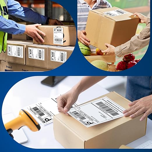 L LIKED 880 PCS 4"x 6" Direct Thermal Labels White Perforated Shipping Label, 220 Labels/Roll,Strong Adhesive, Compatible with DYMO 4XL 1744907,Zebra, Rollo, Jadens, Nelko,4 Rolls