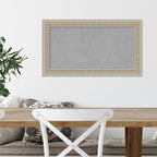 Amanti Art Silver Framed Magnetic Board 16x28 Small Vision Board for use with Magnets, 100% Metal Sheet to Display Items as Office Decor or for Home Organization in mudroom, Kitchen or Kids Room