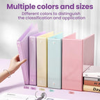 SUNEE 3 Ring Binder 1 Inch 1 Pack, Clear View Binder Three Ring PVC-Free (Fit 8.5x11 Inches) for School or Office Supplies, Purple