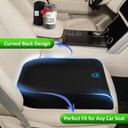 Memory Foam Seat Cushion, Ergonomic Office Chair Cushion for Back, Coccyx, Sciatica & Tailbone Pain Relief and Pressure Relief – Ideal for Car Seat, Wheelchair, Stadium & Recliner, Extra Cover (Gray)