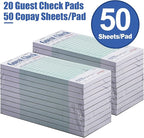 Batrical Guest Checks Server Note Pads 1000 Sheets Waitress Notepad for Restaurants (20 Books) 3.5" x 6.75" Per Ticket Book