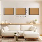 JEFURE 2 Pcs Cork Board, 17.7''x13.3'' Bulletin Board, Black Framed Corkboards for Wall, Small Cork Board, Vision Board Supplies, Prayer Board, Picture Board for Photos, Office, Home Decor, School