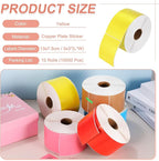 PATIKIL 1000Pcs Colored Coding Labels Stickers, 5x3 Inch Rectangle Inventory Stickers Self Adhesive Tags for Office Business Inventory Management Product Labeling Home Decor, Yellow