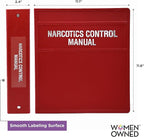 Carstens 2-Inch Heavy Duty Round Ring Binder for Narcotics Control Documents – Side Opening, Brick Red, Case of 16, Durable Plastic, No Pockets, Holds 300 Sheets, Made in USA (1770-3RCS)