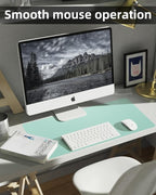 Non-Slip Desk mat,PULeather Desk Pad Protector, Office Desk Mat, Large Mouse Pad,Desk Blotter, Laptop Desk Pad, Waterproof Desk Writing Pad for Office and Home (Turquiose, 35.4" x 17")