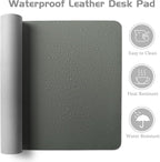 Aothia Leather Desk Pad Protector, Office Desk Mat, Large Mouse Pad, Laptop Desk Pad, Non-Slip PU Leather Desk Blotter, Waterproof Desk Writing Pad for Office and Home (Jungle Green, 55" x 24")