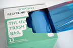 Emergiene 13 Gallon Recycling Trash Bags, 200 Count Drawstring Tall Kitchen Garbage Bags, Pre-Separated, Unscented, Ultra Strong, Leakproof, Sturdy, Translucent Blue