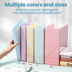 SUNEE 3 Ring Binder 1 Inch 1 Pack, Clear View Binder Three Ring PVC-Free (Fit 8.5x11 Inches) for School or Office Supplies, Pastel Blue