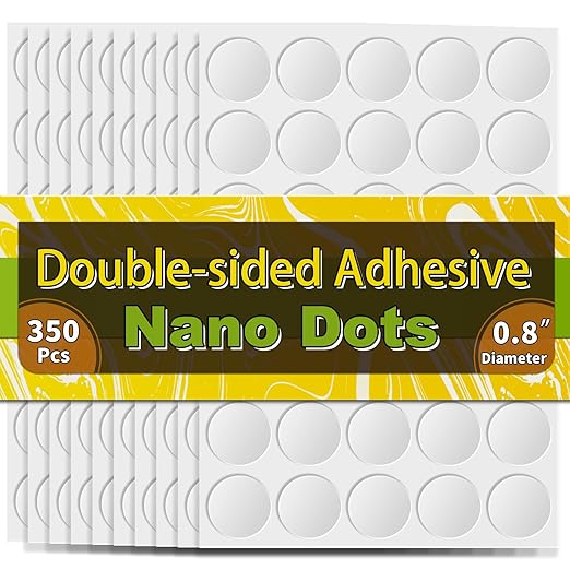 Piteno® 350Pcs Double Sided Adhesive Dots, 0.8" Clear Removable Sticky Adhesive Mounting Putty, Waterproof No Trace Dots Adhesive Putty for Poster Picture Festival Decoration Museum (20mm)