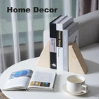 Marble Bookend for Heavy Books, Decorative Bookends for Shelves, Durable and Heavy-Duty Book End for Hardback Books & CDS, Unique Book Stopper & Holder, Sunny Golden, Set of 2