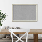 Amanti Art Silver Framed Magnetic Board 18x26 Medium Vision Board for use with Magnets, 100% Metal Sheet to Display Items as Office Decor or for Home Organization in mudroom, Kitchen or Kids Room