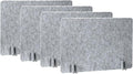 PATIKIL Desk Divider, 4 Set 24 x 16 Inch Acoustic Freestanding Desk Divider Desk Privacy Panel with 16 Pcs Support Feet for Library Office Workstation,Grey