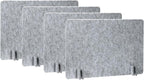 PATIKIL Desk Divider, 4 Set 24 x 16 Inch Acoustic Freestanding Desk Divider Desk Privacy Panel with 16 Pcs Support Feet for Library Office Workstation,Grey
