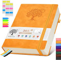 PERCUN A4 Lined Journal Notebook，365 Page Large Leather Journals for Writing Women Men，Hardcover Notebook with 100Gsm Thick Pages for Travel，Work，School，College Ruled, Daily Diary (8.5" x 11.4")