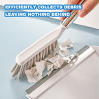 BSMstone Small Broom with Dustpan Combo Set Mini Broom and Brush Set Hand Sweeper for Cleaning Desk Office Kitchen Pet Nest (White)