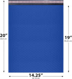 Royal Blue Extra Large Poly Bubble Mailers 14.25x20 inch #7 | Self Seal Large Padded Envelopes | Air Cushioned Bubble Mailer | Usable Size 14.25x19 Lightweight Mailing Shipping Bags| 100 Pack Bulk