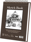 8" x 10" Sketch Book, 100 Sheets Hardcover Sketchbook, 68 lb/100gsm Drawing Paper for Adults, Spiral Bound Sketch Pad, Art Paper for Drawing and Painting for Art Supplies for College Students.