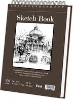 8" x 10" Sketch Book, 100 Sheets Hardcover Sketchbook, 68 lb/100gsm Drawing Paper for Adults, Spiral Bound Sketch Pad, Art Paper for Drawing and Painting for Art Supplies for College Students.