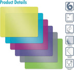 Better Kitchen Products Flexible Plastic Cutting Board Mats, Set of 6, Textured, 6 Vivid, Translucent Colors Assorted