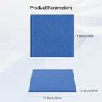 Amantech 12 Pack Acoustic Panels Self Adhesive Sound Proof Foam, High Density Sound Acoustic Panel, 12X12X0.4 Inch Square Panels in Home, Office, Reccording Room, Studio,and more(Sky Blue)