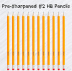 Darice Wood-Cased Pencils, 288pc Bulk Pre-sharpened #2 HB Pencils with Eraser for Classroom Back to School Supplies, 12 x 24 Pack