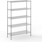 Regal Altair 18" Deep x 48" Wide x 74" Height Wire Shelving Kit | 5-Tier | NSF Commercial Storage Rack Unit