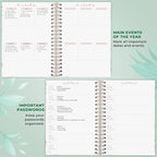PLANBERRY Large Hourly Schedule Planner Premium – Undated Organizer for Productivity, Time Management & Budget, 8x10.4″ (Natural Green)