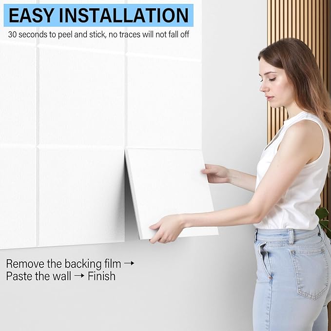 Baysola Large Cork Boards for Walls – 36" x 24" Self Adhesive Felt Wall Tiles, Ideal for Office Black Bulletin Board, Easy to Install Pin Board Photo Board