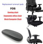 Universal Office Chair Arm Rest Replacement Pads -Ergonomic Arm Pads with 4" Mounting Hole Distance, Soft PU Surface & Durable Steel Inserts – Fits Most Office & Gaming Chairs (Set of 2)