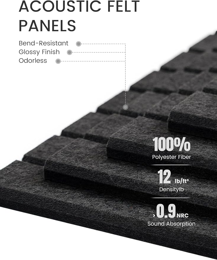 Fluxynara Large Felt Bulletin Board 36" x 24" Cork Board Alternative-6 Pack with 40 Safe Removable Adhesive Tabs, Cork Boards for Walls Cork Board for Home Office Classroom Pin Board (Charcoal Gray)
