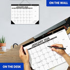 COMIX 12 Month Desk Calendar 2026 (Jan 2026–Dec 2026) – 17" x 12" Wall Calendar with to-Do List & Notes,2026 Calendar Monthly Planner for Home, School, or Office Organization