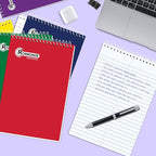 Rosmonde 48 Pack Bulk Spiral Steno Book, 6" x 9" Gregg Ruled Steno Notebook, Assorted Covers, 80 Sheets (160 Pages) Bulk Steno Notebooks for Writing Notes in Office, School, College, Spiral Note Pads
