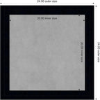 Amanti Art Black Framed Magnetic Board 24x24 Medium Vision Board for use with Magnets, 100% Metal Sheet to Display Items as Office Decor or for Home Organization in mudroom, Kitchen or Kids Room