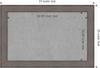 Amanti Art Grey Framed Magnetic Board 25x37 Large Vision Board for use with Magnets, 100% Metal Sheet to Display Items as Office Decor or for Home Organization in mudroom, Kitchen or Kids Room