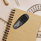 50 Magnetic Memo Holders Set - Customizable Text, Logo - Large Clip, Plastic - Black