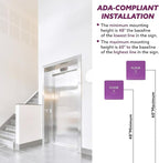 ADA CENTRAL SIGNS - 6" X6" Floor 5 Sign - ADA Compliant Tactile Graphics Grade 2 Braille Text Acrylic Wall Signs - Directional Assistance, Floor Number Safety Sign for Office, school Hospital, Apartment