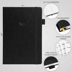 Clever Fox Planner Large – Undated Weekly & Monthly Planner for Productivity, Time Management & Goals – Organizer Journal – 7x10” (Black)