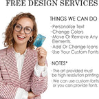 Custom Business Cards - Customizable Logo/Text/QR Code, 300gsm Matte Paper Front & Back Sides Printed, for Company/Business/Thanks Cards 100/200/500/1000/2000 Pcs