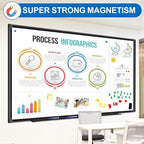 H-Qprobd 6'x4' Large Magnetic White Board Dry Erase Whiteboard with Black Aluminum Frame, 72"X48" Magnet Presentation Wall Boards for Office, Classroom, School, Home